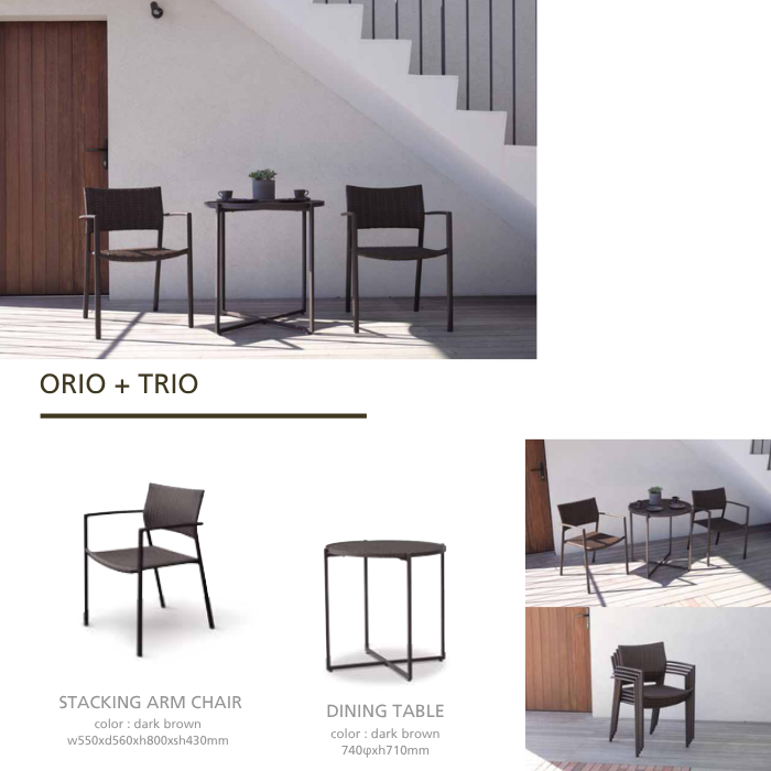 K－RAUCORD 【ORIO + TRIO】TABLE ＆ CHAIR SET